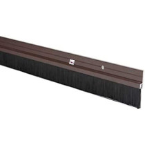 Abbasali Door Bottom Brush And Rubber Seal With Screw For Exterior Interior Keeping Noise Repellent And Dust 100Cm Brush Brown
