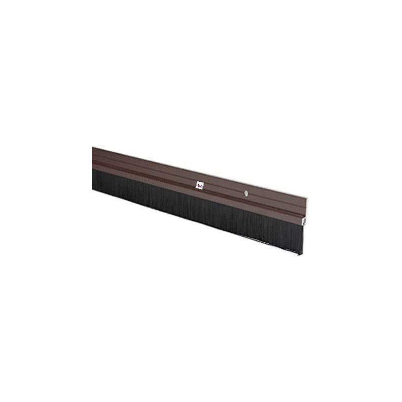 Abbasali Door Bottom Brush And Rubber Seal With Screw For Exterior Interior Keeping Noise Repellent And Dust 100Cm Brush Brown