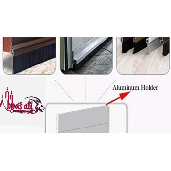 Abbasali Door Bottom Brush And Rubber Seal With Screw For Exterior Interior Keeping Noise Repellent And Dust 100Cm Brush Brown