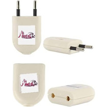 Abbasali Eu Round Two Pin Plug Pair Of Male Plug And Female Plug Pack Of 2 Tp 2PmplusTs 2Pf White