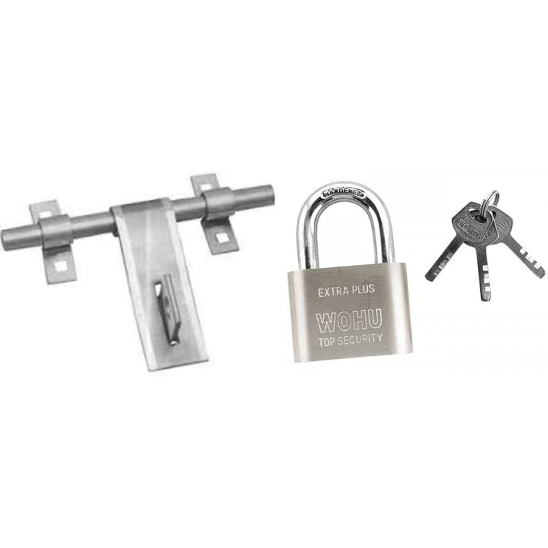 Abbasali Aldrop 8 Inch With Padlock 40Mm For Locking Doors