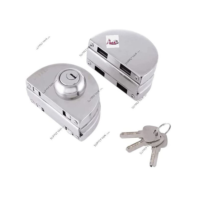 Abbasali Center Glass Door Lock Both Side Key