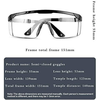 Abbasali Anti Splash Impact Resistant Safety Goggle Clear