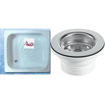 Abbasali Fiber Shower Tray 70X70 With Waste Fittining 1.5 Inch R