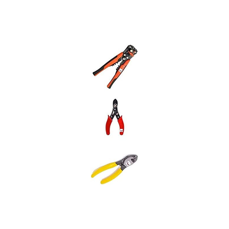 Abbasali Automatic Cable Wire Stripper Plier Adjusting Crimper Terminalcable Cutter 6 Inch Pack Of 3 Pcs