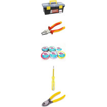 Abbasali Electrical Solution Kit Includes Small Pvc Tool Boxelectric Tester6 Cable Cutter6 Pcs Insulation