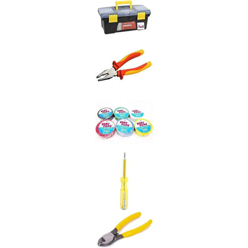 Abbasali Electrical Solution Kit Includes Small Pvc Tool Boxelectric Tester6 Cable Cutter6 Pcs Insulation