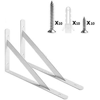 Abbasali Heavy Duty One Pair Shelf Brackets 9 X 12 Floating Shelves Tripod Triangle Shelf L Brackets 90 Degree
