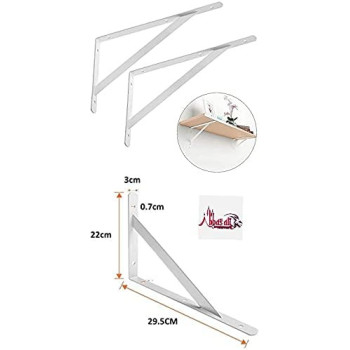 Abbasali Heavy Duty One Pair Shelf Brackets 9 X 12 Floating Shelves Tripod Triangle Shelf L Brackets 90 Degree