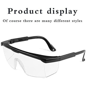 Abbasali Transparent Safety Goggles Anti Splash Impact Resistant Work Clear Lens Pack Of 2Pcs