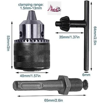 Abbasali 1.5 13Mm Quick Change Drill Chuck Adapter With Sds Plus Shank 1 2 20 Unf Mount