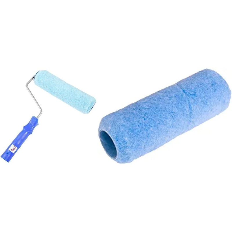 Abbasali Paint Roller With Plastic Handle And A Spare Refill 9
