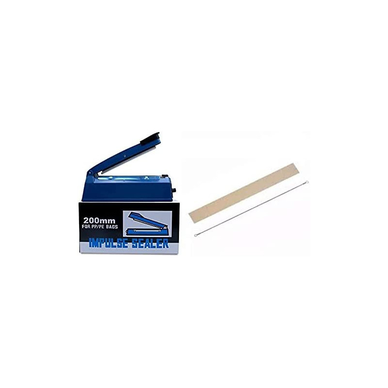 Abbasali Impulse Sealer MachineBlue 200 Mm With 1 Set Of Extra Strip
