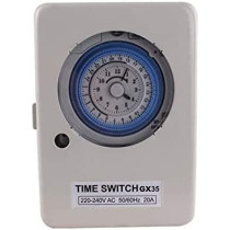 Abbasali Mechanical Timer 24 Hours Daily Programmable Wall Mounted Timer Switch