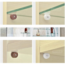 Abbasali Pack Of 30 Plastic Shelf Support Bookshelf Pegs Cabinet Furniture Glass Wood brown