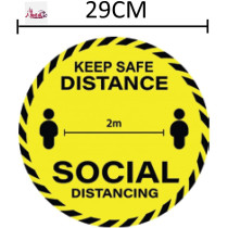 Abbasali Uv Resistant Anti Glare Adhesive Covid 19 Protocol Stickers Touch Keep Safe Distance Social Distancing Pack Of 5