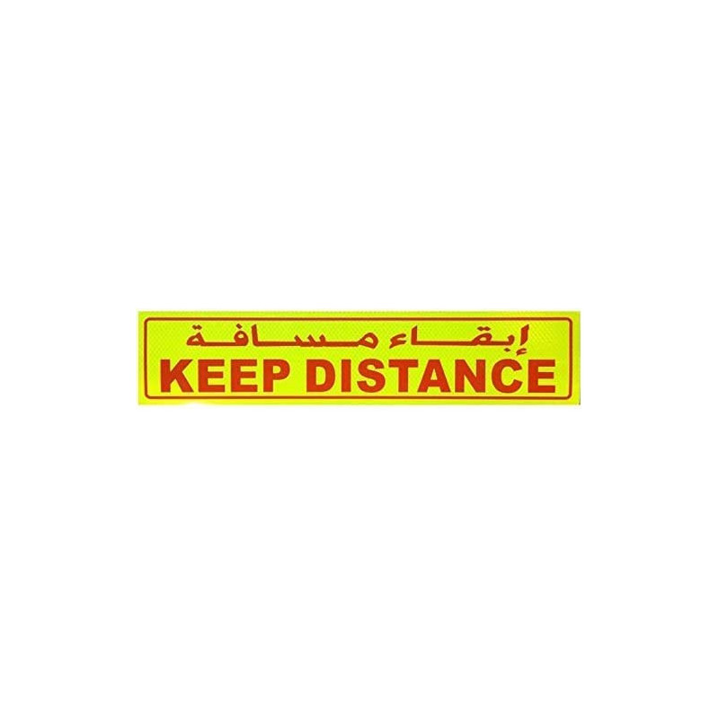 Abbasali Keep Distance Sign Sticker For Truck & All Commercial Vehicles 10 * 45Cm