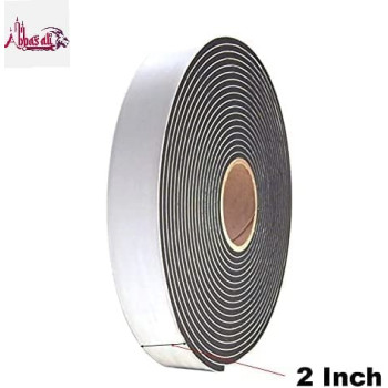 Abbasali Single Sided Foam Tape Multi Surface Black Adhesive Weatherstrip Foam For Doors Dust Proof Soundproof 7.5 Mtr2 Inch