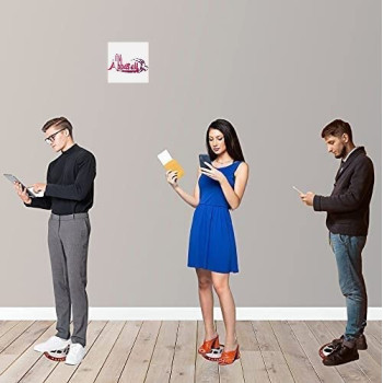 Abbasali 8 Pack English And Arabic Social Distancing Floor Sticker Maintain Distance 6Ft In Floor Decal 30X30 Floor