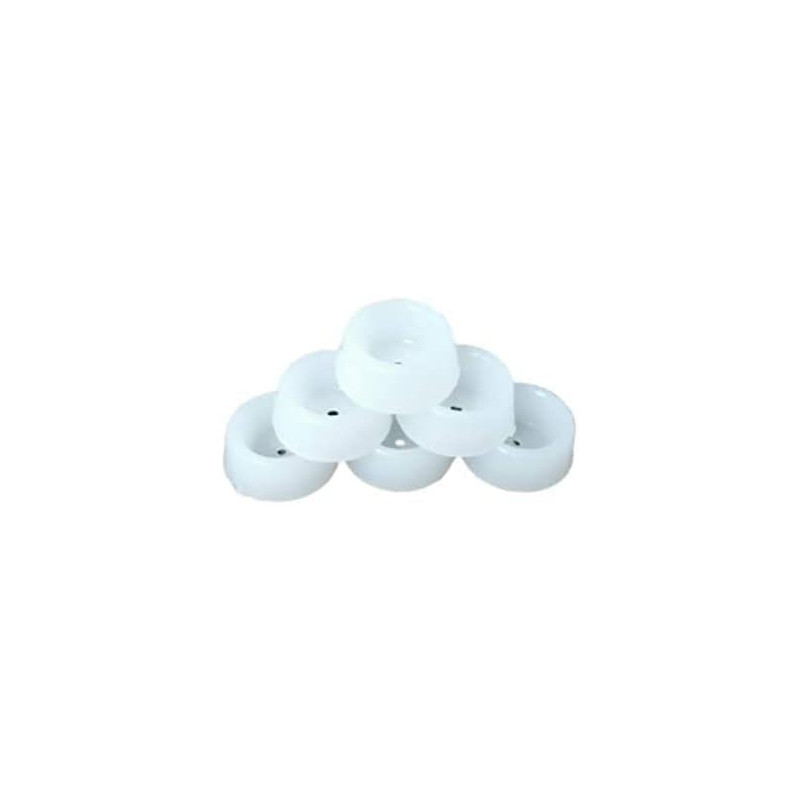 Abbasali Round Heavy Duty Nylon Bush With Screw For Furniture Leg Pack Of 6 Small