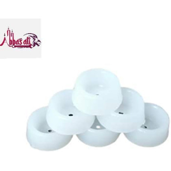 Abbasali Round Heavy Duty Nylon Bush With Screw For Furniture Leg Pack Of 6 Small