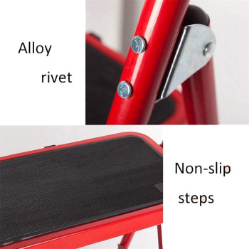 Abbasali 2Step Ladder Folding Stool Foldable Step Ladder With Rubber Handgrip And Nonslip Treads 330Lbs Capacity Ladder