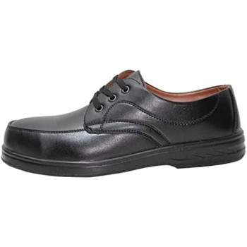 Abbasali Men Black Leather Safety Shoesmesh Breathable Lightweight Comfortable Steel Toe Industrial Resistant Shoes 41 Lace Up