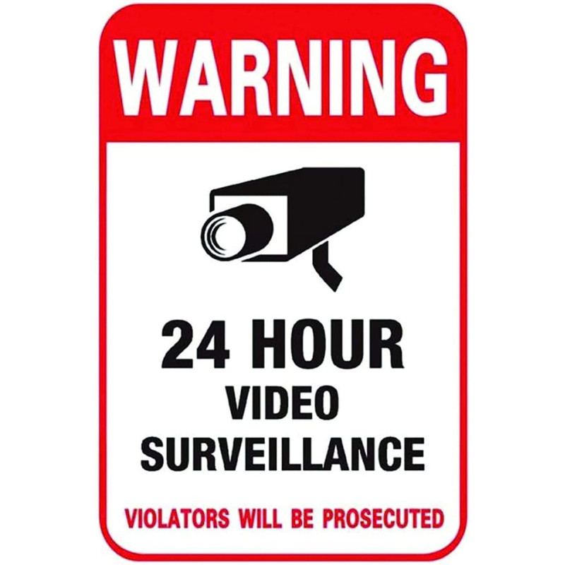 Abbasali Wall Sticker 2 Pcs Monitor Warning Sticker Camera Decal And Safety Sign Home Cctv Video Surveillance Security
