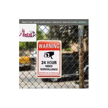 Abbasali Wall Sticker 2 Pcs Monitor Warning Sticker Camera Decal And Safety Sign Home Cctv Video Surveillance Security