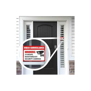 Abbasali Wall Sticker 2 Pcs Monitor Warning Sticker Camera Decal And Safety Sign Home Cctv Video Surveillance Security