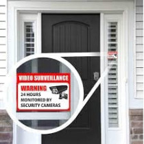 Abbasali Wall Sticker 2 Pcs Monitor Warning Sticker Camera Decal And Safety Sign Home Cctv Video Surveillance Security