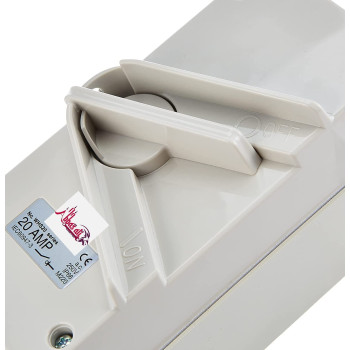 Abbasali Electric 20A 250V Surface Mount Single Pole Isolating Switch Ip66 Weatherproof