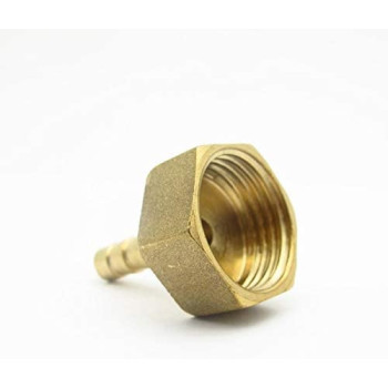 Abbasali Pipe Fittings 8Mm Hose Barb X 1 2 Bsp Female Thread Brass Barbed Pipe Fitting Nipple Pack Of 2 Pcs