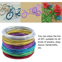 Abbasalibeading Wire 2Mm X 5M Flexible Craft Wire Anodized 6 Colors Bendable Wire Metal Wire Tarnish Resistant