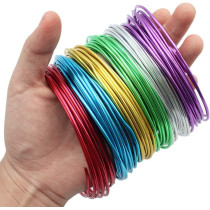 Abbasalibeading Wire 2Mm X 5M Flexible Craft Wire Anodized 6 Colors Bendable Wire Metal Wire Tarnish Resistant