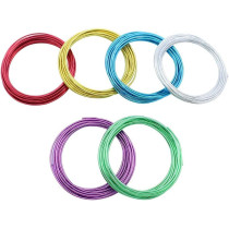 Abbasalibeading Wire 2Mm X 5M Flexible Craft Wire Anodized 6 Colors Bendable Wire Metal Wire Tarnish Resistant