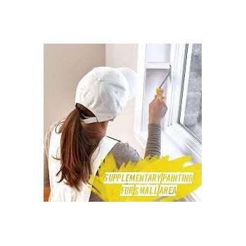 Abbasali National Paint Thinner 1 Liter 1 Liter 800 National Paint White Colour With 4 Inch Paint Roller