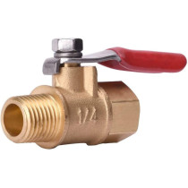 Abbasali 1 4 Heavy Duty Air Compressor Brass Ball Valve Shut Off Switch 1 4 Inch Male And Female Npt Thread Pipe Fitting