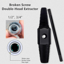 Abbasali Double Head Tap Faucet Valve Screw Extractor Damaged Broken Wire Water Pipe Bolt Remover 1 2 & 3 4
