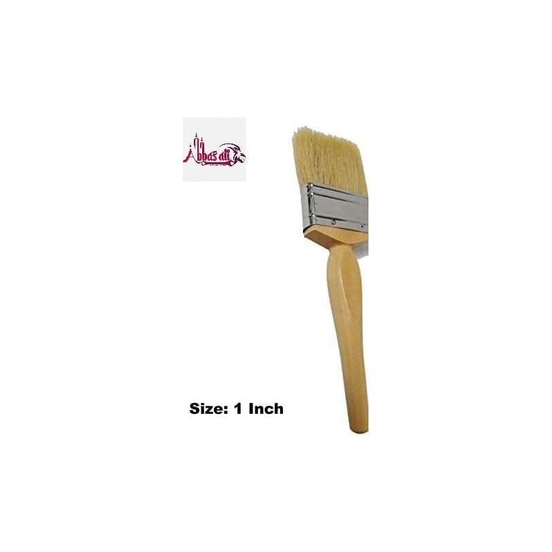 Abbasali Paint BrushesLong Quality Bristles Comfortable Wooden HandleFor All Types Of Painting 1Inch