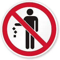Abbasali 3Pcs 21X30 Do Not Litter Sticker For Schoolswarehousesoffices Etc