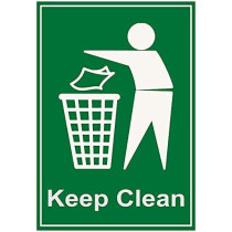Abbasali Keep Clean Sticker Of Size A4 Pack Of 2 Pcs