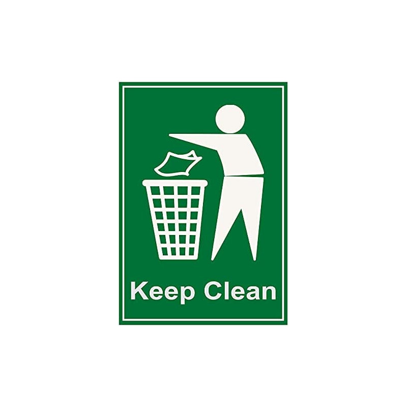 Abbasali Keep Clean Sticker Of Size A4 Pack Of 2 Pcs