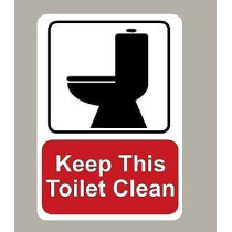 Abbasali Keep This Toilet Clean Sticker Of Size A4 Pack Of 2Pcs