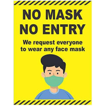 Abbasali Ali No Mask No Entry A4 Size Sticker Pack Of 3Pcs