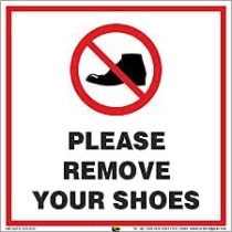 Abbasaliplease Remove Your Shoes Sticker Of Size21*30 Cm For Walls And Doors Set Of 3Pcs