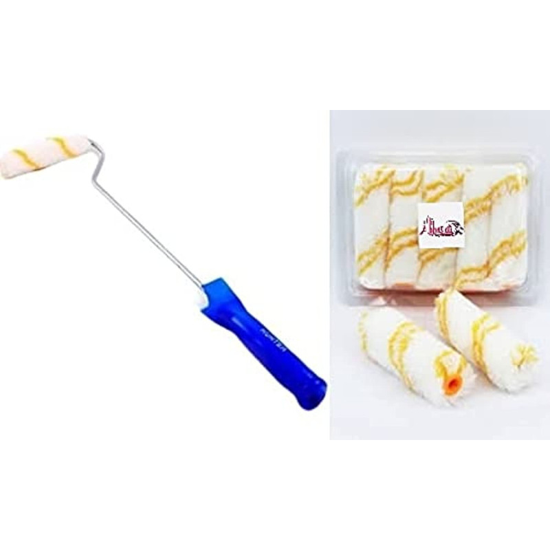 Abbasali Painting Brush Roller Wall Decoration Wall Paint Roller 4 Mini Paint Roller With 10 Pcs