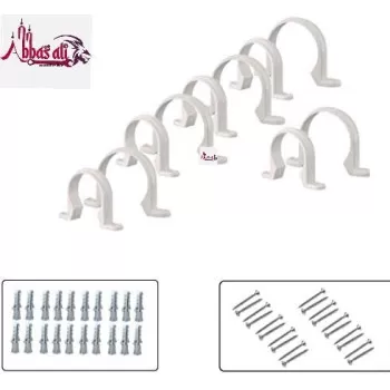 Abbasali Pvc White U Clamps...