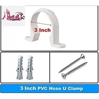 Abbasali Pvc White U Clamps...