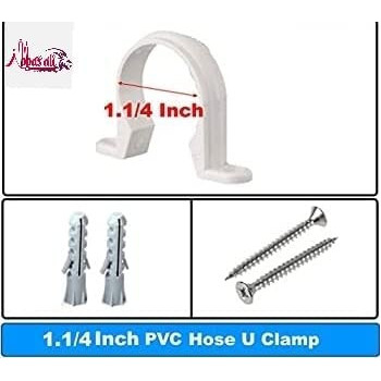 Abbasali Pvc White U Clamps...